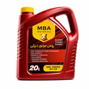 MBA Super Turbo Diesel Engine Oil, SAE 15W-45, API CI-4, 20-Liter Volume